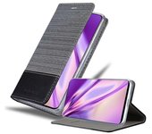 Funda Libro para Samsung Galaxy A51 en GRIS NEGRO - Cubierta Proteccion con Cierre Magnetico, Tarjetero y Funcion de Suporte - Etui Case Cover Carcasa