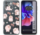 Funda Silicona Transparente Blackview A55 Pro Cerdos