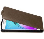 Funda para Samsung Galaxy A3 2016 in MARRoN CAFe - Cubierta Proteccion Estilo Flip con Cierre Magnetico - Etui Case Cover Carcasa