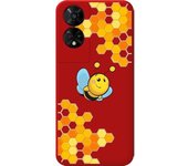 Funda Silicona Roja TCL 50 5G Abeja