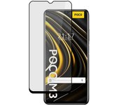 Protector Cristal Templado Completo 5D Full Glue Negro para Xiaomi POCO M3 / Redmi 9T Vidrio