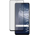Protector Cristal Templado Completo 5D Full Glue Negro para Vivo Y70 Vidrio