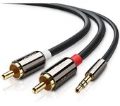 Ugreen 10590 cable de audio 3 m 2 x RCA 3,5mm Negro