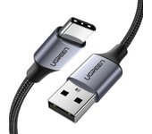 Ugreen 60126 cable USB 1 m USB C USB A Negro, Gris