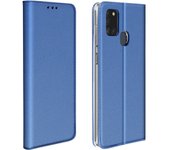 Funda Samsung Galaxy A21s cartera con cierre magnético y Soporte - Azul Oscuro