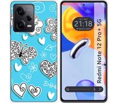 Funda Silicona Xiaomi Redmi Note 12 Pro+ Plus 5G Mariposas
