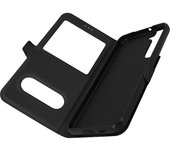 Funda Samsung Galaxy S22 Plus con Solapa Doble Ventana Soporte Vídeo Negro