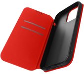 Funda iPhone 14 Pro Solapa Tarjetero Función Soporte Vídeo Rojo