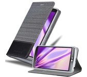Funda Libro para LG G3 STYLUS en GRIS NEGRO - Cubierta Proteccion con Cierre Magnetico, Tarjetero y Funcion de Suporte - Etui Case Cover Carcasa
