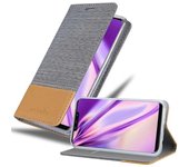 Funda Libro para Huawei MATE 20 LITE en GRIS CLARO MARRoN - Cubierta Proteccion con Cierre Magnetico, Tarjetero y Funcion de Suporte - Etui Case Cover Carcasa