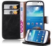 Funda Libro para Samsung Galaxy S4 MINI en NEGRO GRAFITO - Cubierta Proteccion con Cierre Magnetico, Tarjetero y Funcion de Suporte - Etui Case Cover Carcasa