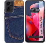 Funda Silicona Motorola Moto G04 / G24 Vaquero