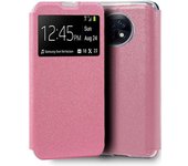 Funda COOL Flip Cover para Xiaomi Redmi Note 9T Liso Rosa