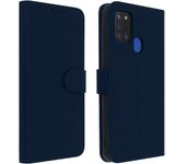 Funda Samsung Galaxy A21s Libro Billetera F. Soporte - Azul