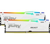 Memoria kingston fury beast white rgb 32gb 2x16gb 5600mhz ddr5 cl40 kf556c40bwak2-32