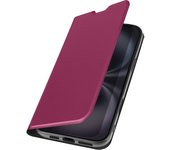 Funda para iPhone 16 Plus Tarjetero Acabado suave al tacto Rojo burdeos