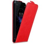 Funda para Sony Xperia XZ2 COMPACT in ROJO MANZANA - Cubierta Proteccion Estilo Flip con Cierre Magnetico - Etui Case Cover Carcasa