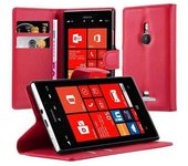 Funda Libro para Nokia Lumia 925 en ROJO CARMiN - Cubierta Proteccion con Cierre Magnetico, Tarjetero y Funcion de Suporte - Etui Case Cover Carcasa