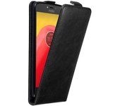 Funda para Motorola MOTO C in NEGRO ANTRACITA - Cubierta Proteccion Estilo Flip con Cierre Magnetico - Etui Case Cover Carcasa