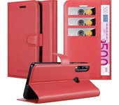 Funda Libro para Huawei P40 lite E en ROJO CARMiN - Cubierta Proteccion con Cierre Magnetico, Tarjetero y Funcion de Suporte - Etui Case Cover Carcasa