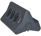 Base Múltiple con Soporte para Tablet Momo 694811/ 3 Tomas de corriente/ 2 USB-A/ Negro