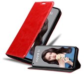 Funda Libro para Huawei NOVA 5i / P20 LITE 2019 en ROJO MANZANA - Cubierta Proteccion con Cierre Magnetico, Tarjetero y Funcion de Suporte - Etui Case Cover Carcasa