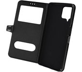 Funda Samsung Galaxy A22 Ventana Doble Soporte Vídeo Negro