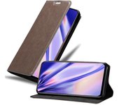 Funda Libro para Vivo V15 en MARRoN CAFe - Cubierta Proteccion con Cierre Magnetico, Tarjetero y Funcion de Suporte - Etui Case Cover Carcasa
