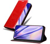 Funda Libro para Vivo V15 PRO en ROJO MANZANA - Cubierta Proteccion con Cierre Magnetico, Tarjetero y Funcion de Suporte - Etui Case Cover Carcasa