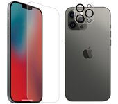 Pack protector antibacterias de pantalla y cámara para Apple iPhone 13 Pro Transparente