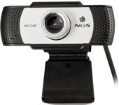 NGS XpressCam720 cámara web 1280 x 720 Pixeles USB 2.0 Negro, Gris, Plata