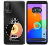 Funda Silicona Transparente TCL 403 Hombre Escalada