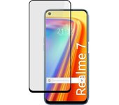 Protector Cristal Templado Completo 5D Full Glue Negro para Realme 7 Vidrio
