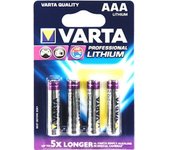 Varta 4x AAA Lithium Batería de un solo uso Litio