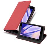 Funda Libro para WIKO ROBBY en ROJO MANZANA - Cubierta Proteccion con Cierre Magnetico, Tarjetero y Funcion de Suporte - Etui Case Cover Carcasa