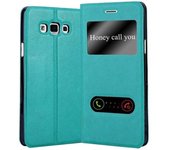 Funda Libro para Samsung Galaxy A7 2015 en TURQUESA MENTA - Cubierta Proteccion con Cierre Magnetico, Funcion de Suporte y 2 Ventanas- Etui Case Cover Carcasa