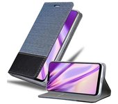 Funda Libro para Vivo Y81i en AZUL OSCURO NEGRO - Cubierta Proteccion con Cierre Magnetico, Tarjetero y Funcion de Suporte - Etui Case Cover Carcasa
