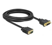 DeLOCK 86758 adaptador de cable de vídeo 3 m DVI-A VGA (D-Sub) Negro