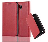 Funda Libro para Samsung Galaxy S4 ACTIVE en ROJO MANZANA - Cubierta Proteccion con Cierre Magnetico, Tarjetero y Funcion de Suporte - Etui Case Cover Carcasa