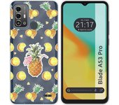 Funda Silicona Transparente Zte Blade A53 Pro Piña