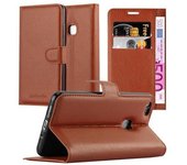 Funda Libro para Huawei P10 LITE en MARRoN CHOCOLATE - Cubierta Proteccion con Cierre Magnetico, Tarjetero y Funcion de Suporte - Etui Case Cover Carcasa