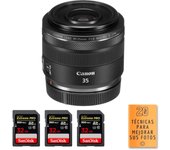 RF 35mm f/1.8 Macro IS STM + 3 SanDisk 32GB Extreme PRO UHS-II 300 MB/s + PDF  pulgadas pulgadas20 TÉCNICAS PARA MEJ