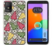 Funda Silicona Transparente TCL 403 Flores 11