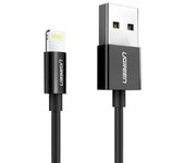 Ugreen 80822 US155 cable de teléfono móvil Negro 1 m USB A Lightning