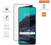Protector Cristal Templado Completo 5D Full Glue Negro para Oppo Reno 2 Vidrio