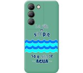 Funda Silicona Líquida Verde Vivo V40 SE 5G Agua