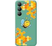 Funda Silicona Líquida Verde Vivo V40 SE 5G Abeja
