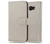 Funda Libro para Samsung Galaxy A3 2017 en MARRoN CAPUCHINO - Cubierta Proteccion con Cierre Magnetico, Tarjetero y Funcion de Suporte - Etui Case Cover Carcasa