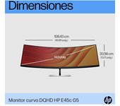 HP E45c G5 pantalla para PC 113 cm (44.5 pulgadas pulgadas) 5120 x 1440 Pixeles DQHD Negro