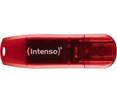 Intenso Rainbow Line unidad flash USB 128 GB USB tipo A 2.0 Rojo, Transparente